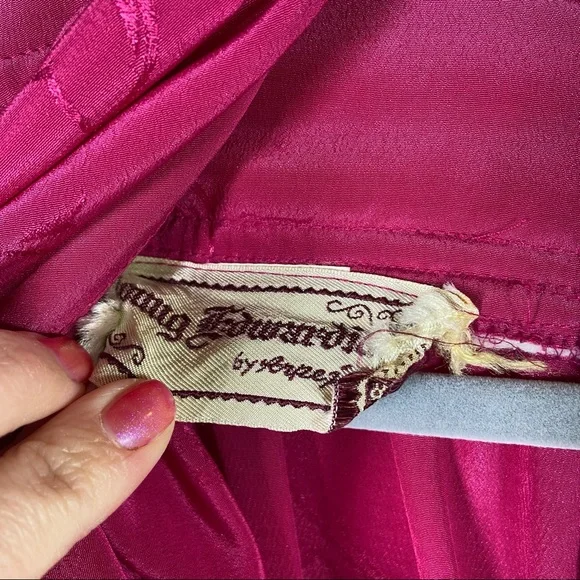 Vintage 70’s Young Edwardians Size 3/4 Small? Pink Floral Romper Jumpsuit Disco - Picture 9 of 12